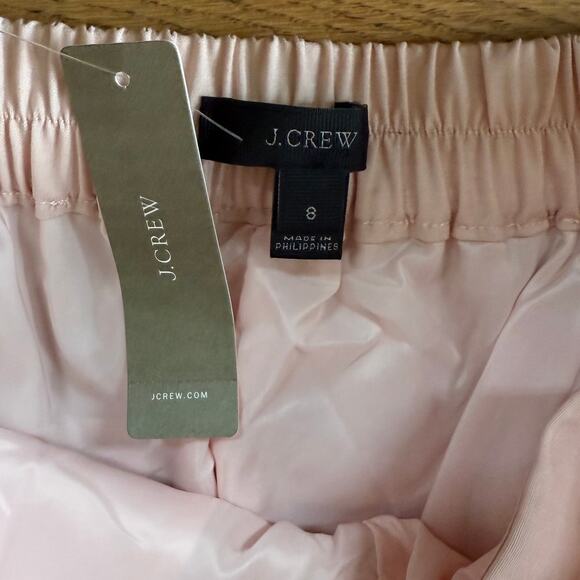 NWT J. Crew Pull On Pants SZ 8 Petal Pink Tie Waist Feminine Career Work Ankle - Picture 3 of 7